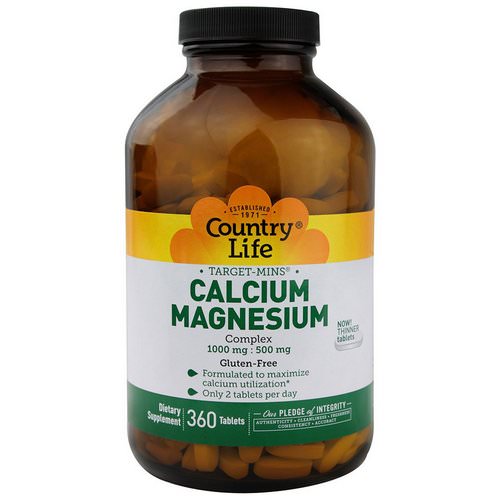 Country Life, Target-Mins, Calcium-Magnesium Complex, 360 Tablets Review