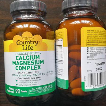 Country Life Calcium Formulas - 鈣, 礦物質, 補品