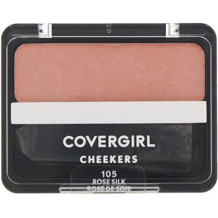 腮紅, 臉部: Covergirl, Cheekers, Blush, 105 Rose Silk, .12 oz (3 g)