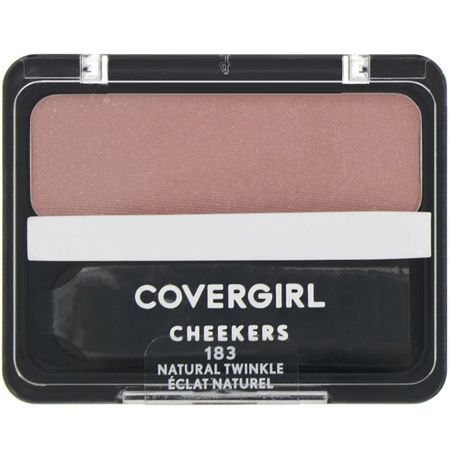 腮紅, 臉部: Covergirl, Cheekers, Blush, 183 Natural Twinkle, .12 oz (3 g)