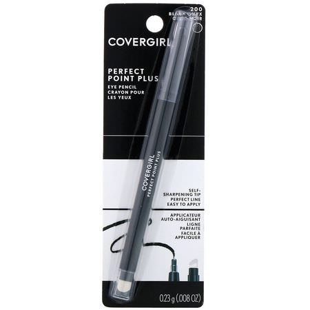 眼線筆, 眼睛: Covergirl, Perfect Point Plus, Eye Pencil, 200 Black Onyx, .008 oz (0.23 g)