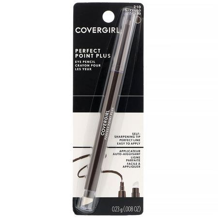 眼線筆, 眼睛: Covergirl, Perfect Point Plus, Eye Pencil, 210 Espresso, .008 oz (0.23 g)
