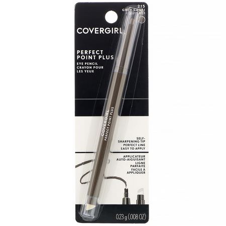 眼線筆, 眼睛: Covergirl, Perfect Point Plus, Eye Pencil, 215 Grey Khaki, .008 oz (0.23 g)