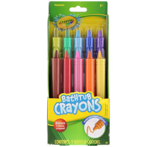 Crayola, Crayola, Bathtub Crayons, 3 & Up, 9 Crayons, + 1 Bonus Crayon Review