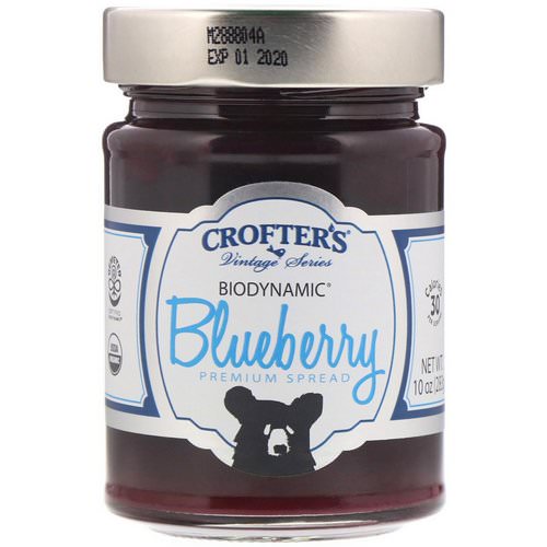 Crofter's Organic, Biodynamic, Premium Spread, Blueberry, 10 oz (283 g) Review
