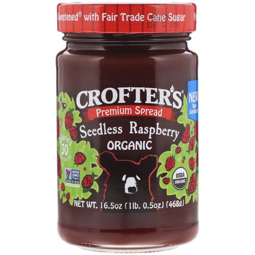 Crofter's Organic, Organic Premium Spread, Seedless Raspberry, 16.5 oz (468 g) Review