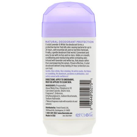 浴用除臭劑: Crystal Body Deodorant, Natural Deodorant, Lavender & White Tea, 2.5 oz (70 g)