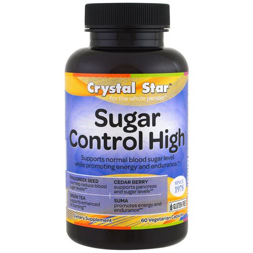 Crystal Star, Sugar Control High, 60 Veggie Caps Review