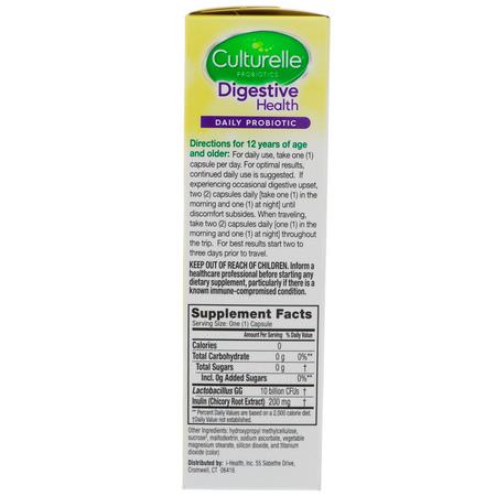 乳酸菌, 益生菌: Culturelle, Digestive Health, Daily Probiotic, 50 Once Daily Vegetarian Capsules
