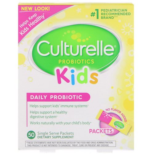 Culturelle, Kids, Daily Probiotic, Unflavored, 50 Single Serve Packets Review