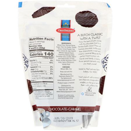 小吃: Daelmans, Mini Stroopwafels, Chocolate Caramel, 5.29 oz (150 g)