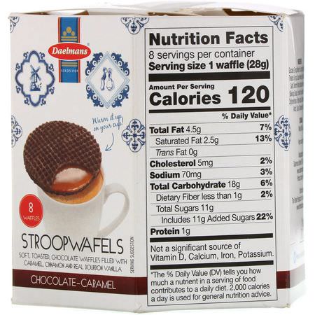 小吃: Daelmans, Stroopwafels, Chocolate-Caramel, 8 Waffles, 7.90 oz (224 g)