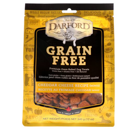 Darford, Grain Free, Premium Oven-Baked Dog Treats, Cheddar Cheese, Minis, 12 oz (340 g) Review