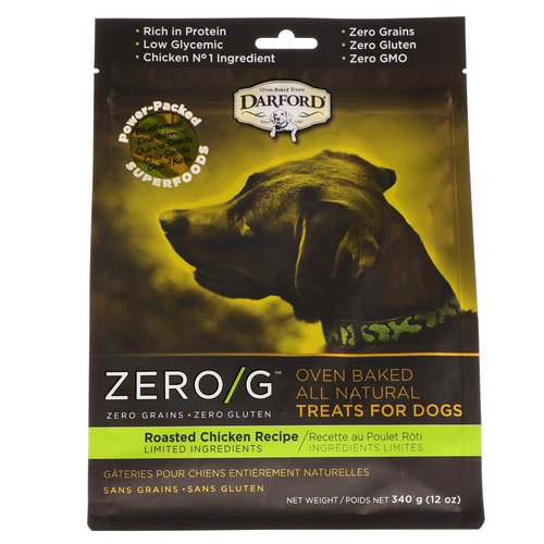 Darford, Zero/G, Oven Baked, All Natural, Treats For Dogs, Roasted Chicken Recipe, 12 oz (340 g) Review
