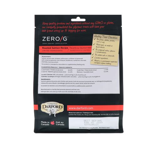 寵物零食, 寵物: Darford, Zero/G, Oven Baked, All Natural, Treats For Dogs, Roasted Salmon Recipe, 12 oz (340 g)