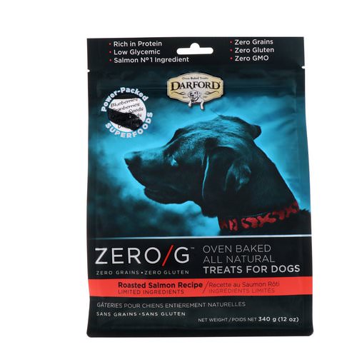 Darford, Zero/G, Oven Baked, All Natural, Treats For Dogs, Roasted Salmon Recipe, 12 oz (340 g) Review
