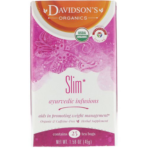 Davidson's Tea, Ayurvedic Infusions, Slim, 25 Tea Bags, 1.58 oz (45 g) Review