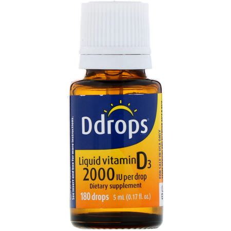 Ddrops D3 Cholecalciferol - D3膽鈣化固醇, 維生素D, 維生素, 補品