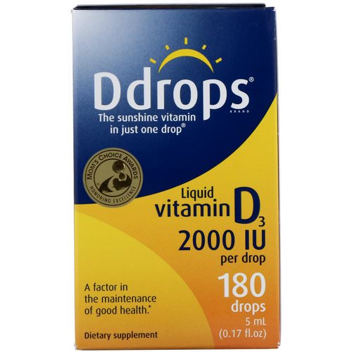 Ddrops, Liquid Vitamin D3, 2,000 IU, 0.17 fl oz (5 ml) Review