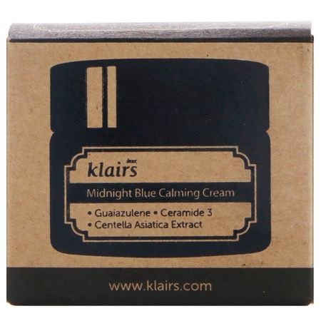 K美容保濕霜, 乳霜: Dear, Klairs, Midnight Blue Calming Cream, 1 oz (30 ml)