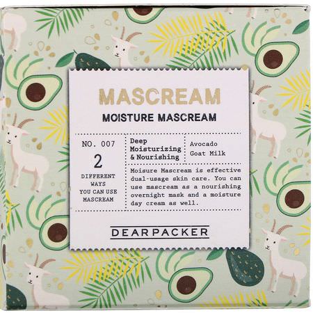 K美容面膜, 果皮: Dear Packer, Mascream, Moisture Mascream, 3.4 fl oz (100 ml)