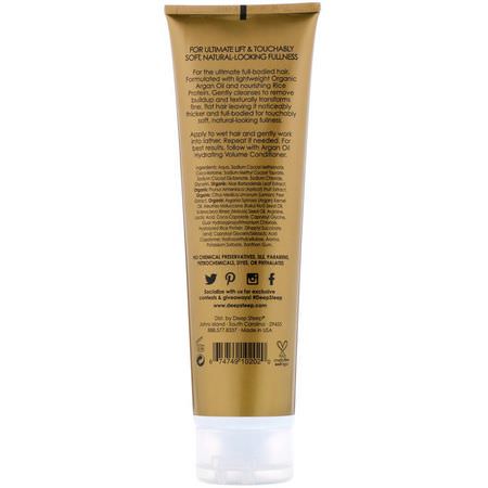 洗髮, 護髮: Deep Steep, Argan Oil, Hydrating Volume Shampoo, Lusciously Full, 10 fl oz. (295 ml)