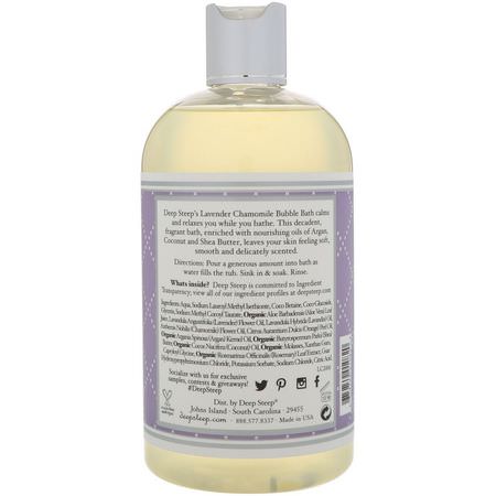 泡泡浴, 淋浴: Deep Steep, Bubble Bath, Lavender - Chamomile, 17 fl oz (503 ml)