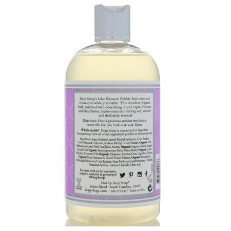 浴缸, 淋浴: Deep Steep, Bubble Bath, Lilac Blossom, 17 fl oz (503 ml)