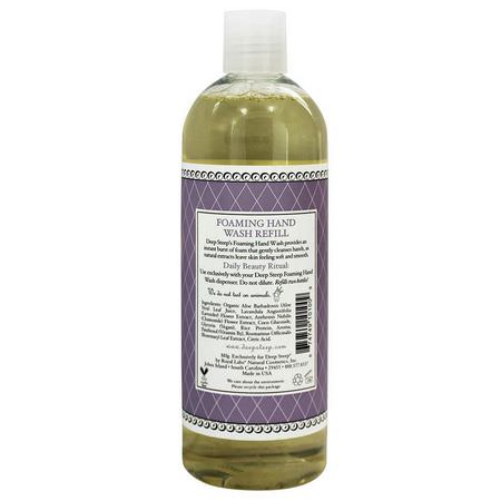 洗手液補充裝, 淋浴: Deep Steep, Foaming Hand Wash, Refill, Lavender - Chamomile, 16 fl oz (474 ml)