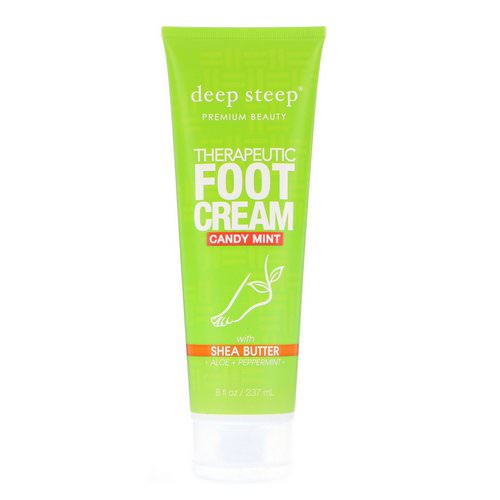 Deep Steep, Therapeutic Foot Cream, Candy Mint, 8 fl oz (237 ml) Review