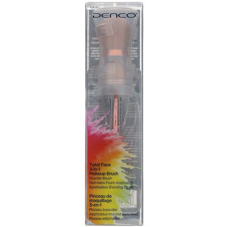 美容化妝刷: Denco, Total Face 3-in-1 Makeup Brush, 1 Brush