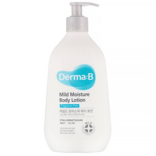 Derma:B, Mild Moisture Body Lotion, Fragrance Free, 13.5 fl oz (400 ml) Review