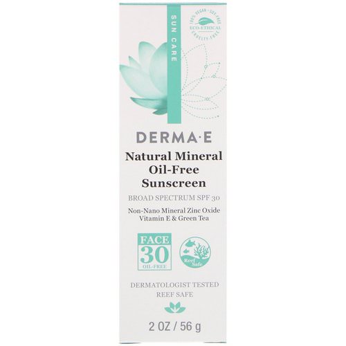 Derma E, Natural Mineral Oil-Free Sunscreen, SPF 30, 2 oz (56 g) Review