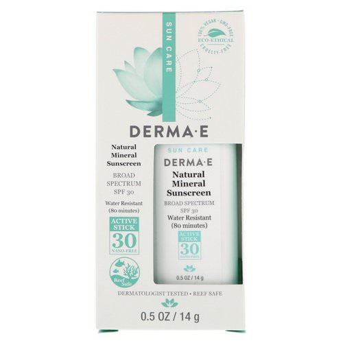 Derma E, Natural Mineral Sunscreen, SPF 30, Water Resistant, 0.5 oz (14 g) Review