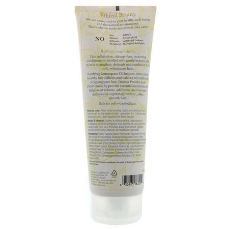護髮素, 護髮: Derma E, Restoring Conditioner, Volume & Shine, Lemongrass & Vitamin E, 8 fl oz (236 ml)