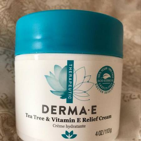 Derma E, Tea Tree & Vitamin E Relief Cream, 4 oz (113 g)