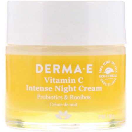 Derma E Night Moisturizers Creams Vitamin C Beauty - 維生素C, 夜間保濕霜, 乳霜, 面部保濕霜