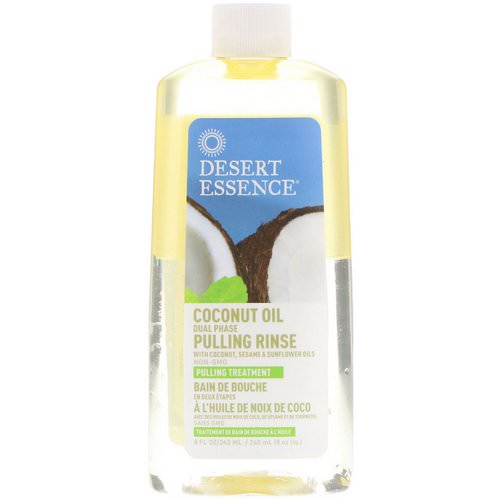 Desert Essence, Coconut Oil Dual Phase, Pulling Rinse, 8 fl oz (240 ml) Review