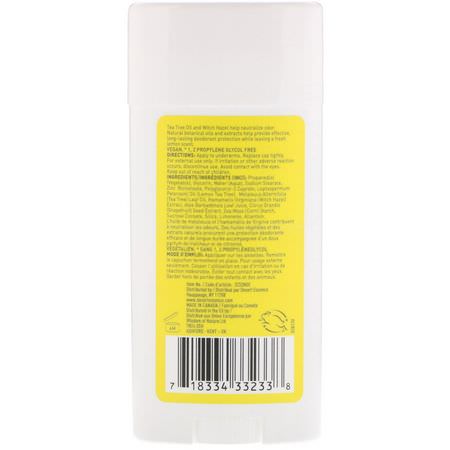 浴用除臭劑: Desert Essence, Deodorant, Lemon Tea Tree, 2.5 oz (70 ml)