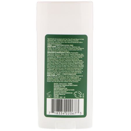 浴缸除臭劑: Desert Essence, Deodorant, Tea Tree Oil, 2.5 oz (70 ml)