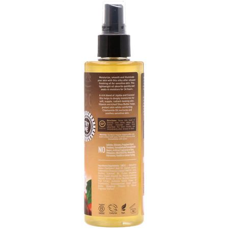 按摩油, 按摩油: Desert Essence, Jojoba, Coconut & Chamomile Body Oil Spray, 8.28 fl oz (245 ml)