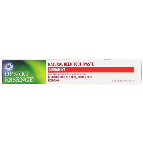 Desert Essence, Natural Neem Toothpaste, Cinnamint, 6.25 oz (176 g) Review