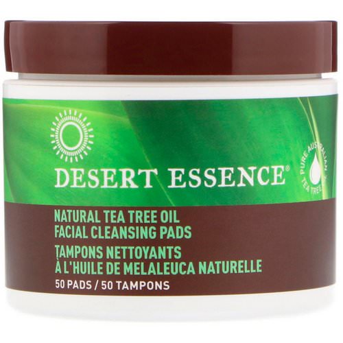 Desert Essence, Natural Tea Tree Oil Facial Cleansing Pads, 50 Pads Review