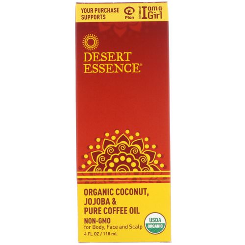 Desert Essence, Organic Coconut, Jojoba & Pure Coffee Oil, 4 fl oz (118 ml) Review