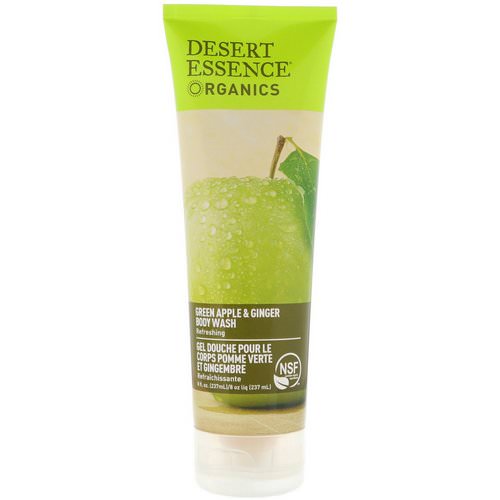 Desert Essence, Organics, Body Wash, Green Apple & Ginger, 8 fl oz (237 ml) Review