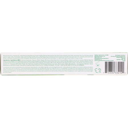 無氟化物, 牙膏: Desert Essence, Tea Tree Oil Ultra Care Toothpaste, Mega Mint, 6.25 oz (176 g)