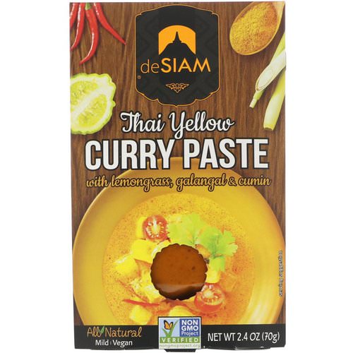 deSIAM, Thai Yellow Curry Paste, Mild, 2.4 oz (70 g) Review