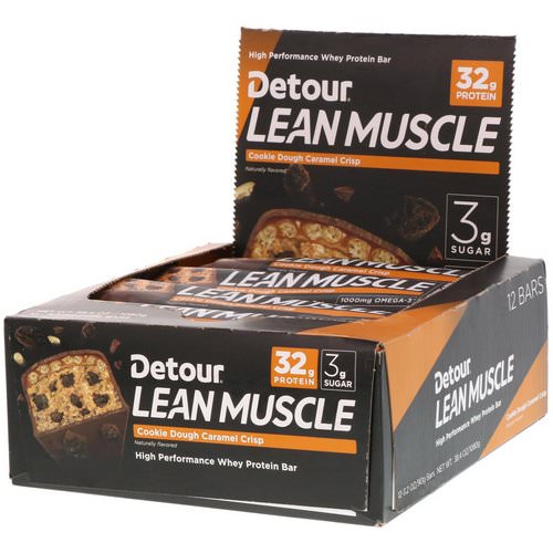Detour, Lean Muscle Bars, Cookie Dough Caramel Crisp, 12 Bars, 3.2 oz (90 g) Each Review