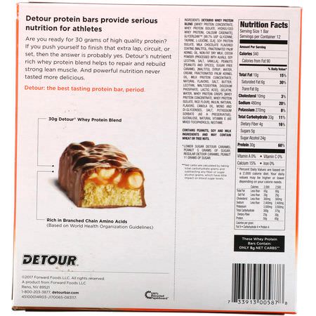 Detour Whey Protein Bars - 乳清蛋白棒, 蛋白棒, 核仁巧克力餅, 餅乾