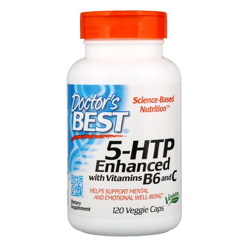 Doctor's Best, 5-HTP, Enhanced with Vitamins B6 & C, 120 Veggie Caps Review